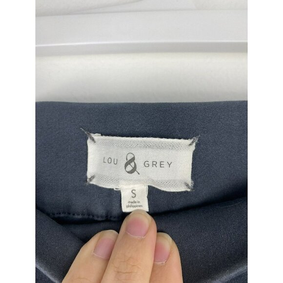 Lou & Grey Womens Pull On Pants Size S Gray Skinny Ankle Zipper - Picture 3 of 8